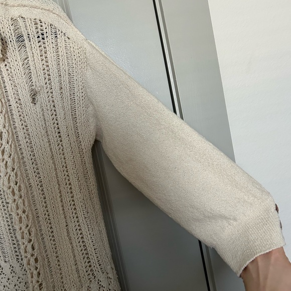 Free People Sunlight Mixed Stitch Duster in Sandcastle - Picture 10 of 13